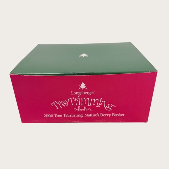 New Longaberger 2006 Tree Trimming Nature's Berry Basket Liner Protector Tie On - Picture 2 of 4